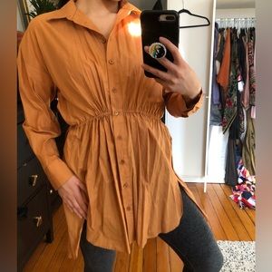 Zara burnt orange button up